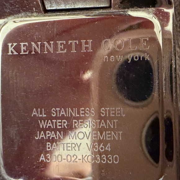 Men’s Kenneth Cole Silver and Black Stainless Steel Watch - Picture 3 of 3